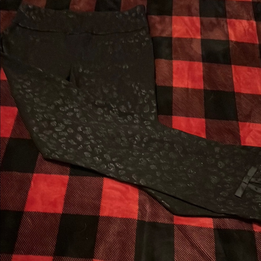 Black Leopard Print Leggings